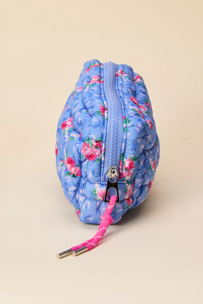 Haylie Blue Floral Quilted Mini Bag - Aiturbor