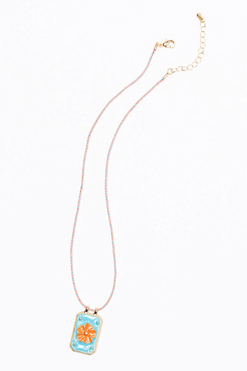 Orange Flower Tag Necklace FINAL SALE - Aiturbor