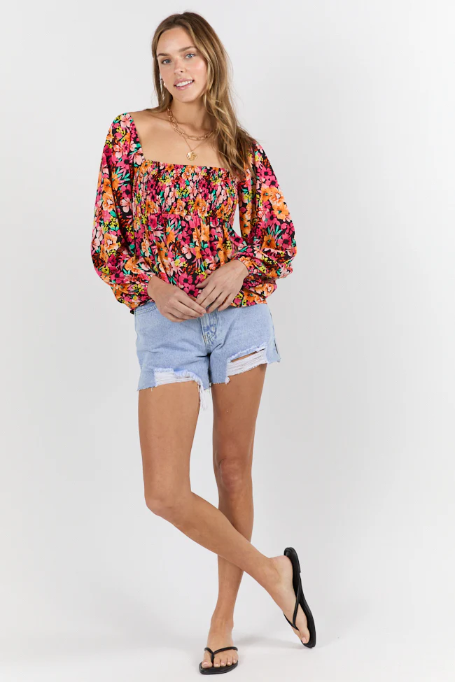 Darling Days Black Floral Top FINAL SALE - Aiturbor