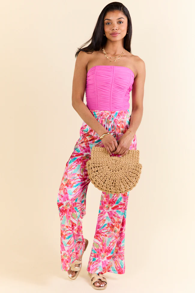 Just My Vibe Pink Ruched Corset Top - Aiturbor