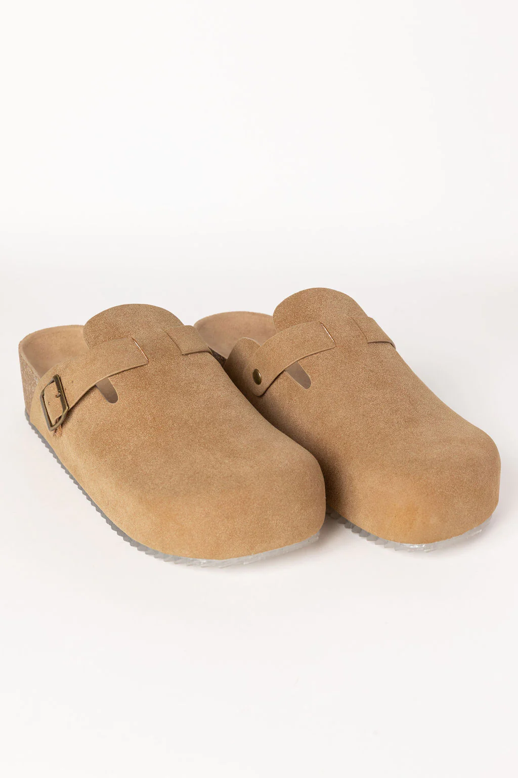 Elyse Suede Taupe Clogs FINAL SALE - Aiturbor