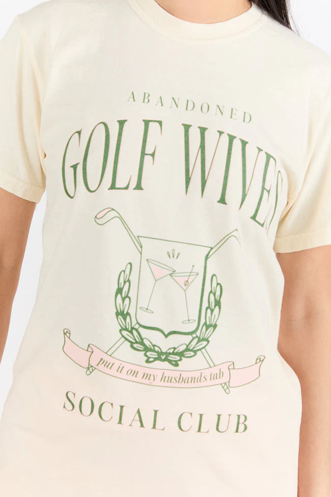 Golf Wives Social Club Ivory Graphic Tee - Aiturbor