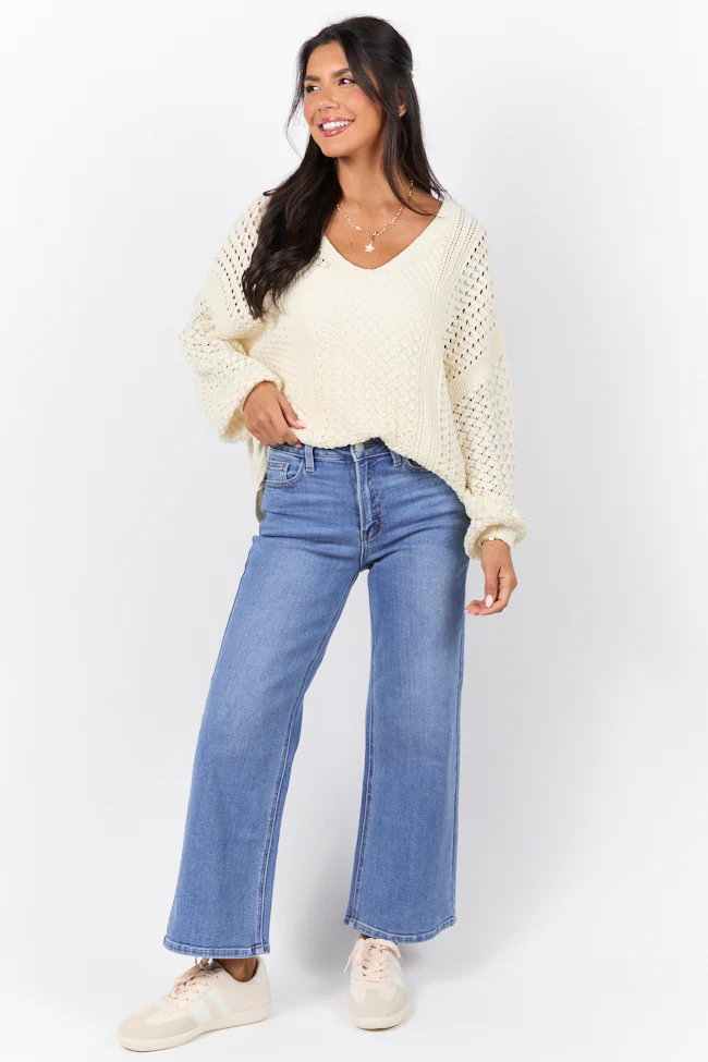 Mallory Medium Wash Ankle Length Straight Leg Jeans DOORBUSTER - Aiturbor