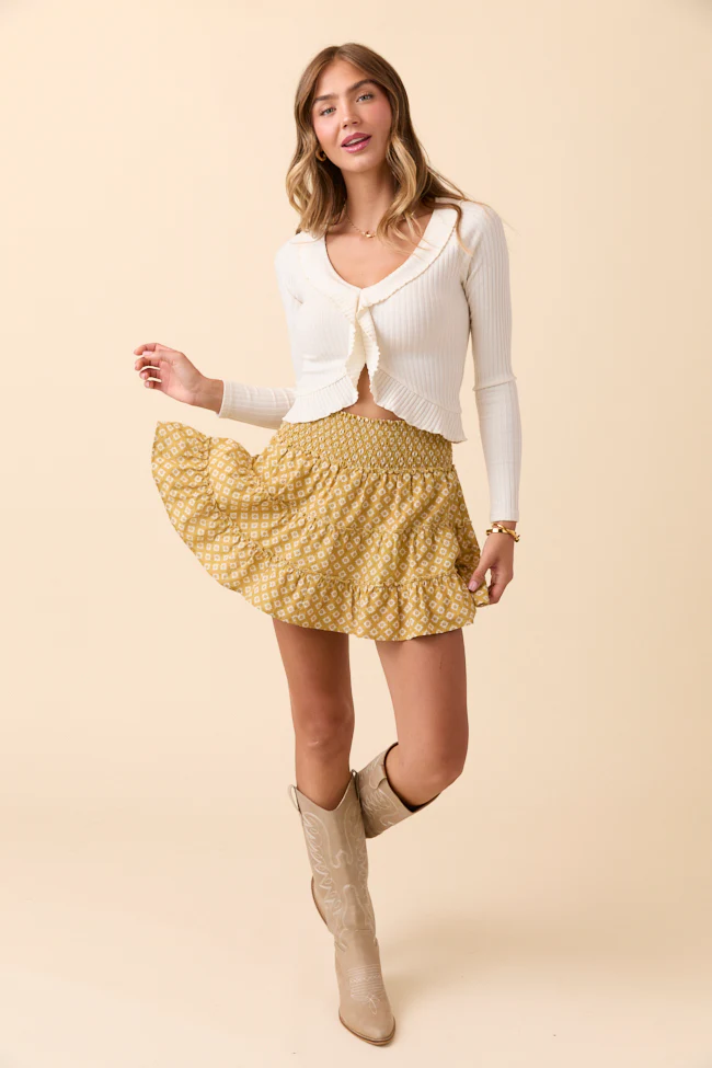 Linda Cream Ruffled Neckline Long Sleeve Knit Top - Aiturbor