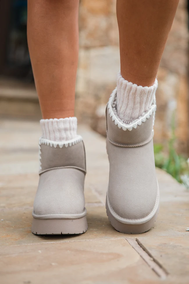 Helen Grey Embroidered Boots FINAL SALE - Aiturbor