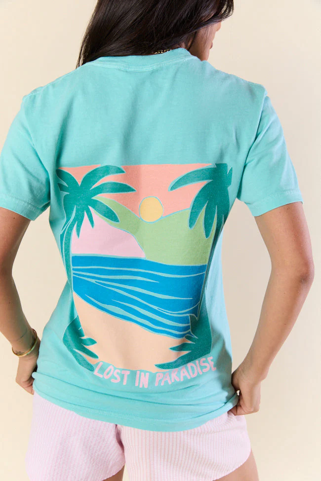 Lost In Paradise Mint Graphic Tee - Aiturbor